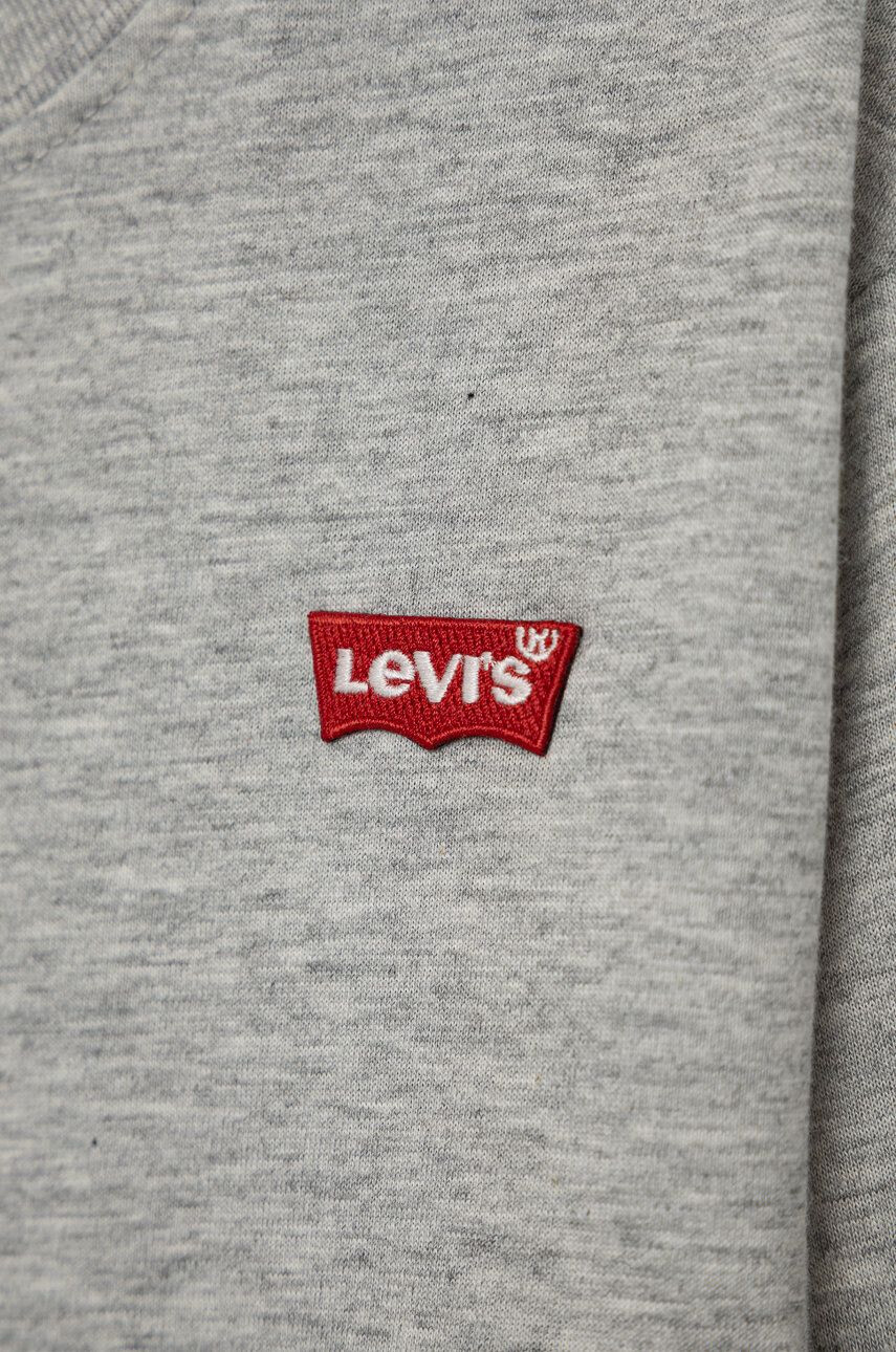 Levi's Dětské tričko s dlouhým rukávem šedá barva hladké - Pepit.cz