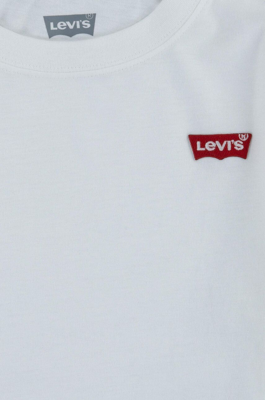 Levi's Dětské tričko s dlouhým rukávem bílá barva hladké - Pepit.cz