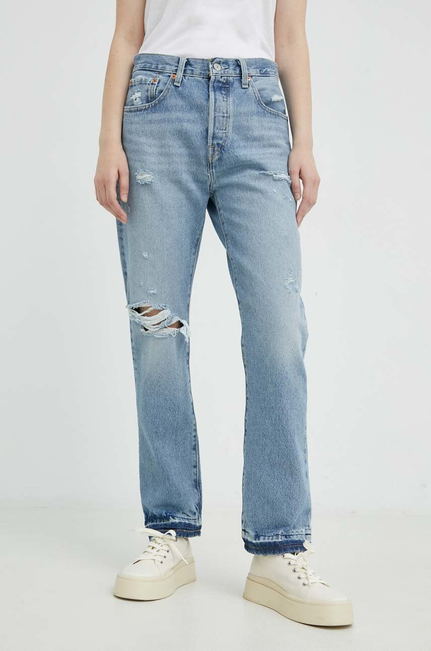 Levi's Džíny 501 Crop dámské high waist - Pepit.cz