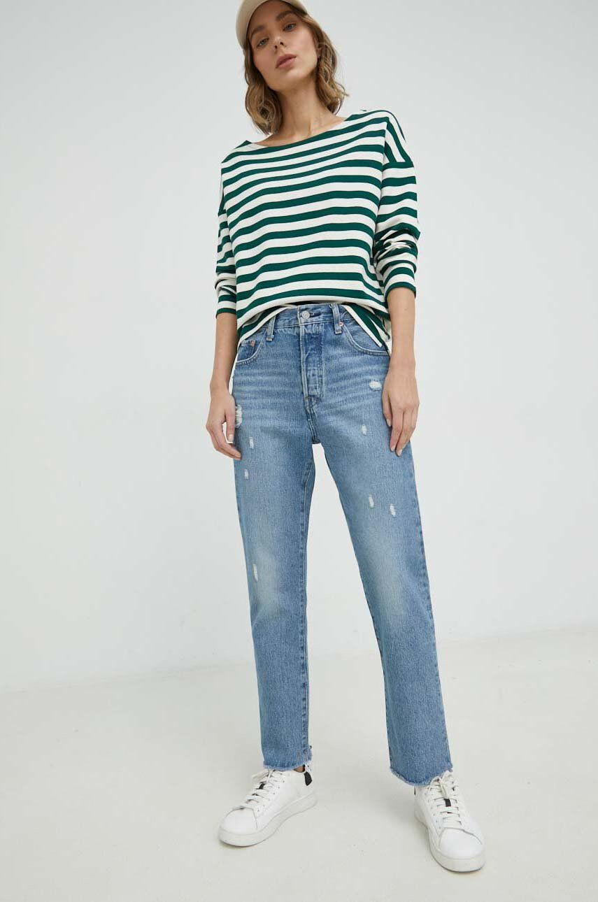 Levi's Džíny 501 Original Cropped dámské high waist - Pepit.cz