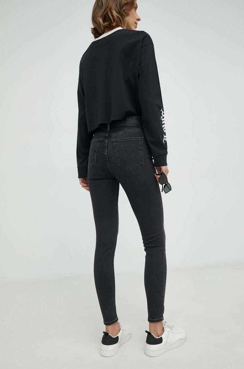 Levi's Džíny 720 Hirise dámské high waist 52797.0355-Blacks - Pepit.cz