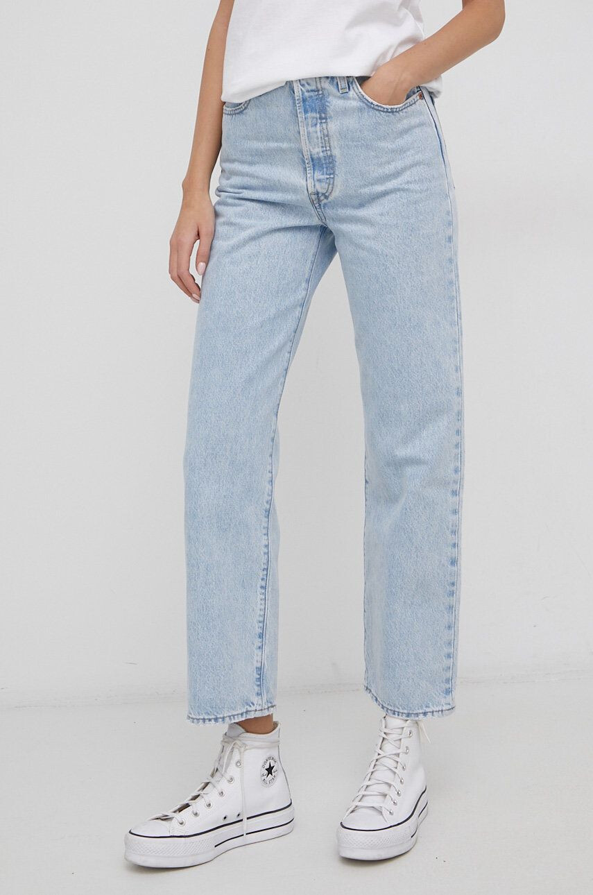 Levi's Džíny Ribcage Straight Ankle dámské high waist 72693.0111-MedIndigo - Pepit.cz