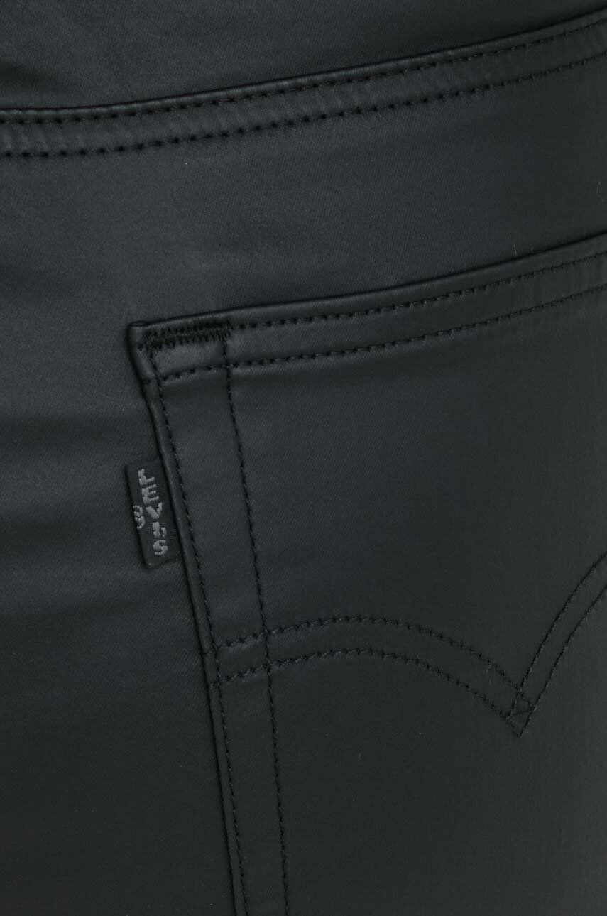 Levi's Kalhoty dámské černá barva jednoduché high waist - Pepit.cz