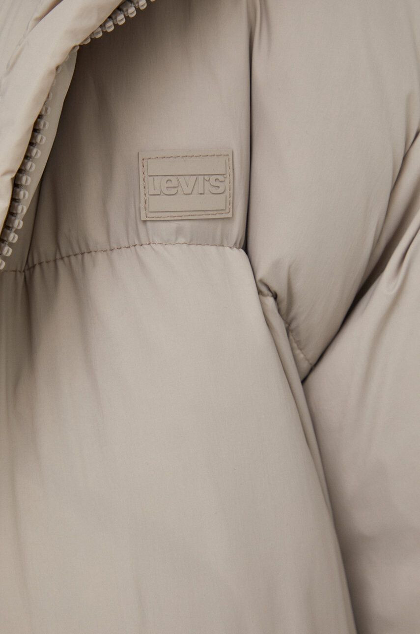 Levi's Péřová bunda dámská šedá barva zimní oversize - Pepit.cz