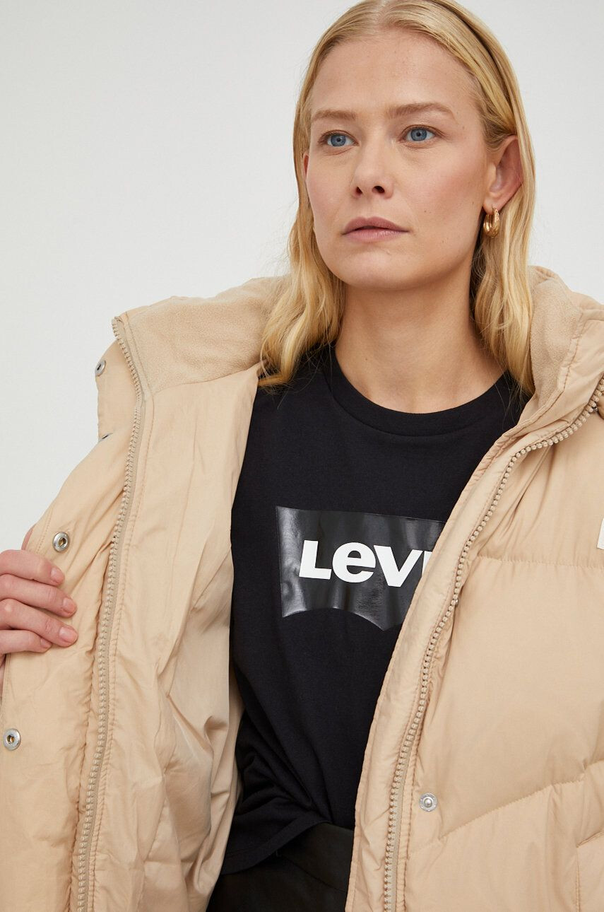 Levi's Péřová bunda dámská béžová barva zimní oversize - Pepit.cz