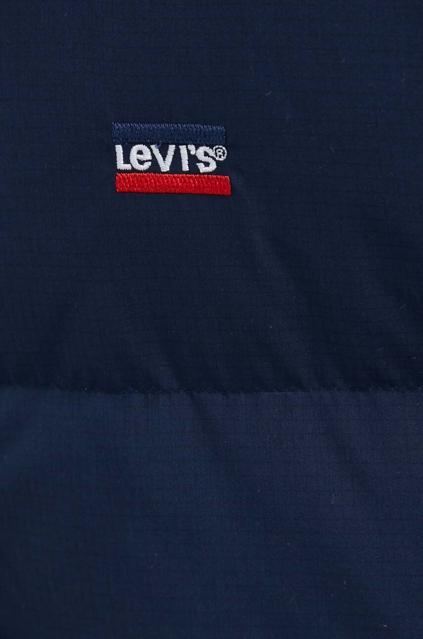 Levi's Péřová bunda pánská tmavomodrá barva zimní - Pepit.cz