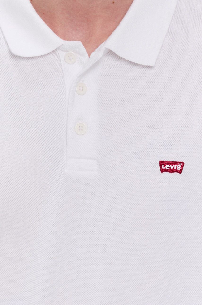 Levi's Polo tričko pánské bílá barva hladké 35883.0003-Neutrals - Pepit.cz