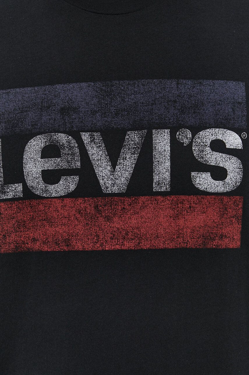 Levi's Tričko pánské černá barva s potiskem 39636.0050-Blacks - Pepit.cz