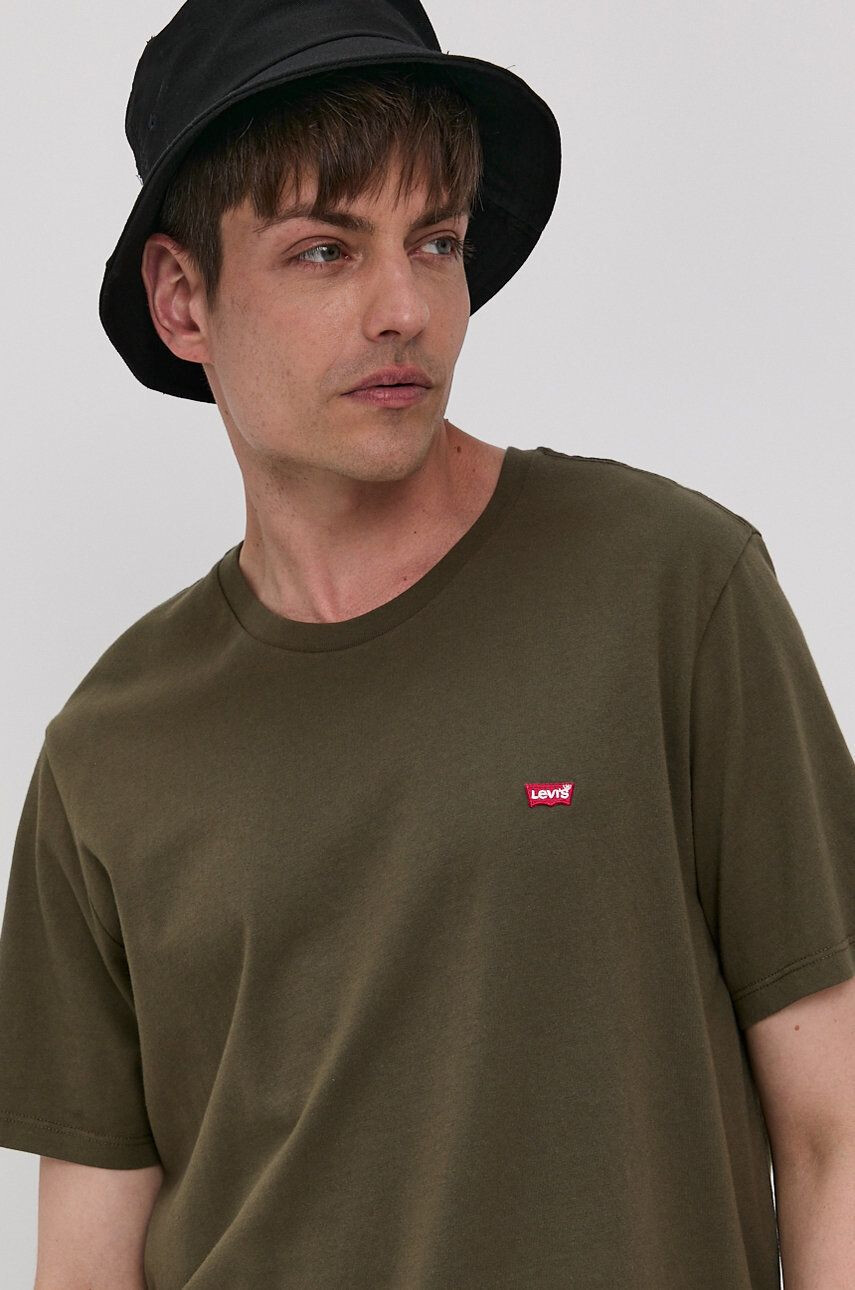 Levi's Tričko pánské zelená barva s potiskem 56605.0021-Greens - Pepit.cz