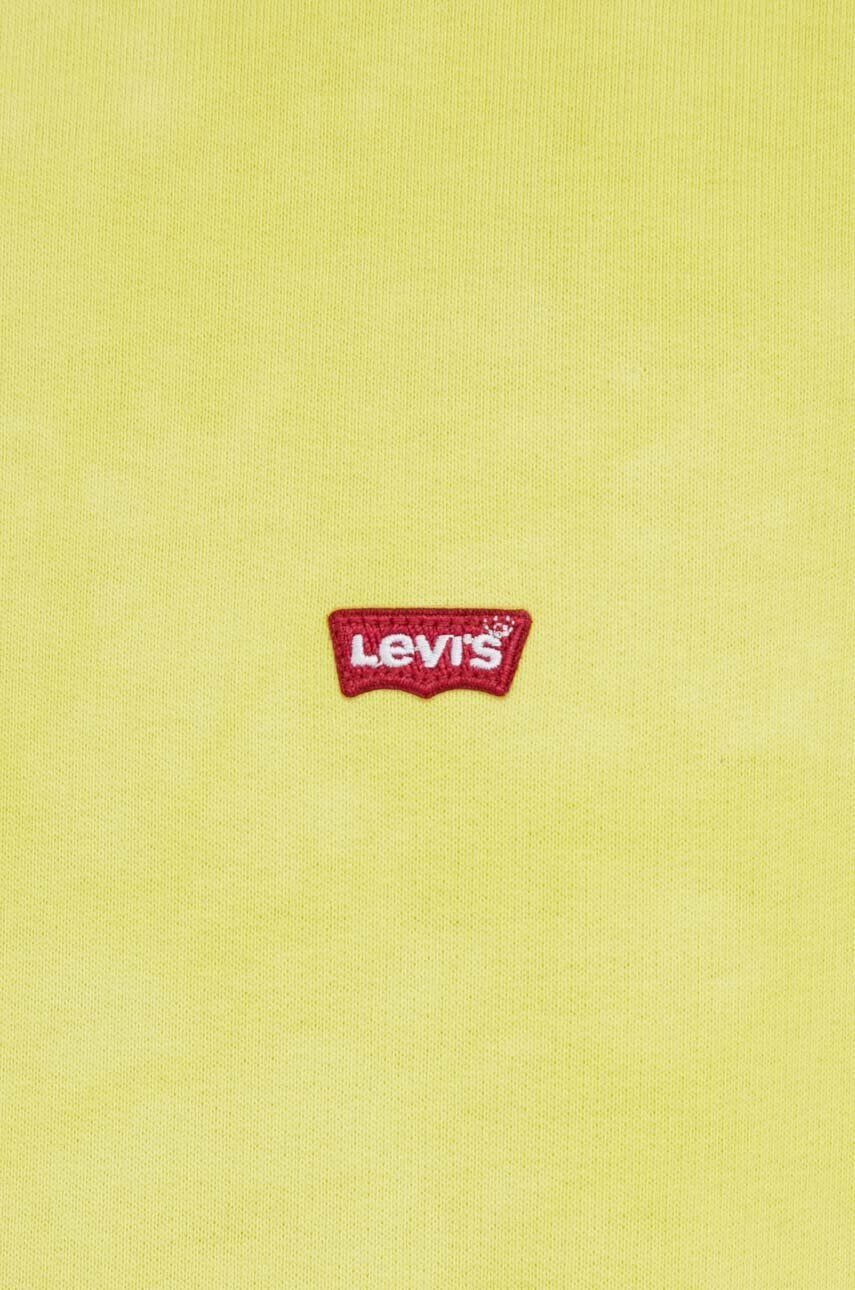 Levi's Bavlněná mikina pánská žlutá barva hladká - Pepit.cz