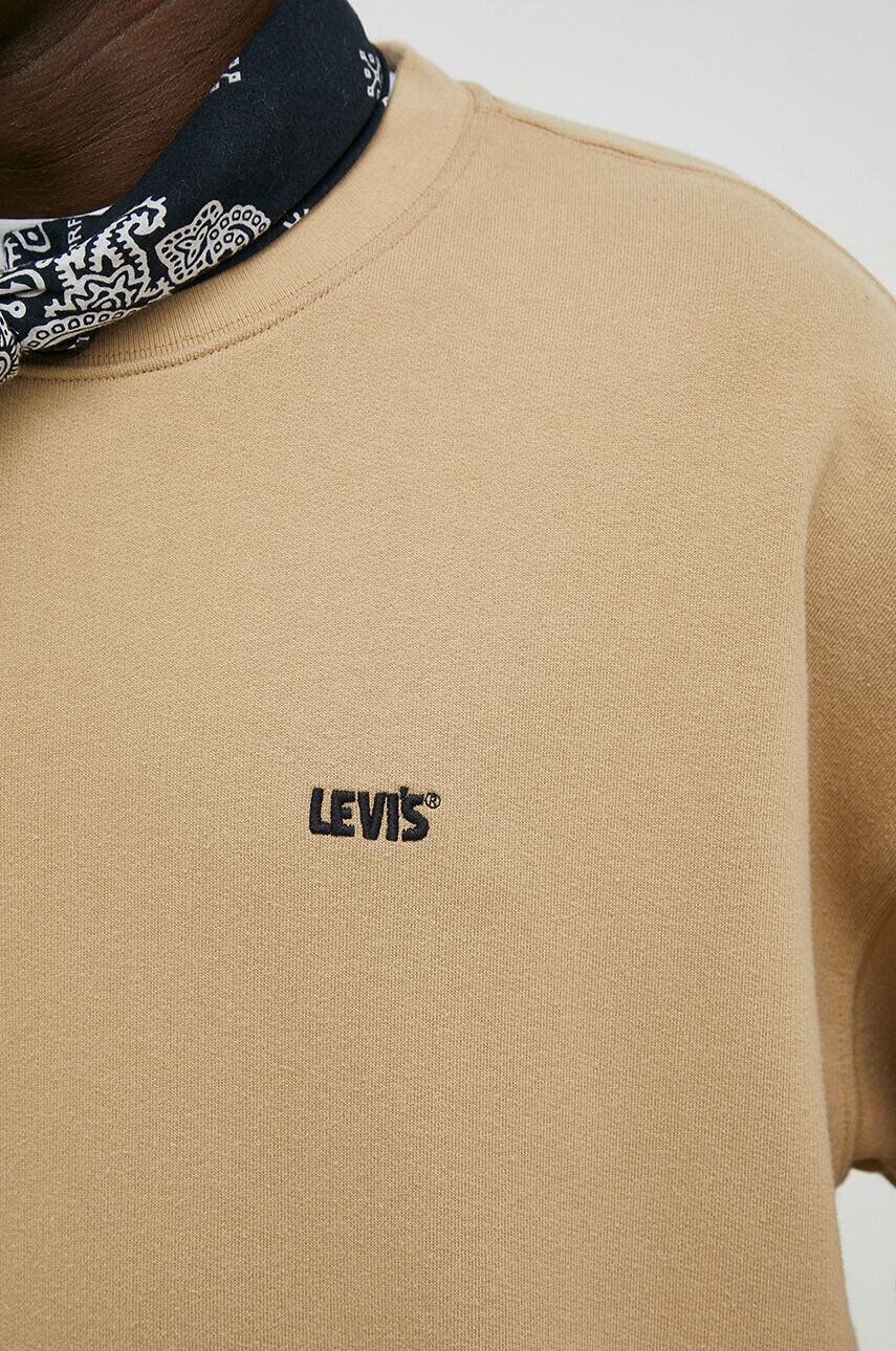 Levi's Bavlněná mikina x Gold Tab pánská béžová barva hladká - Pepit.cz