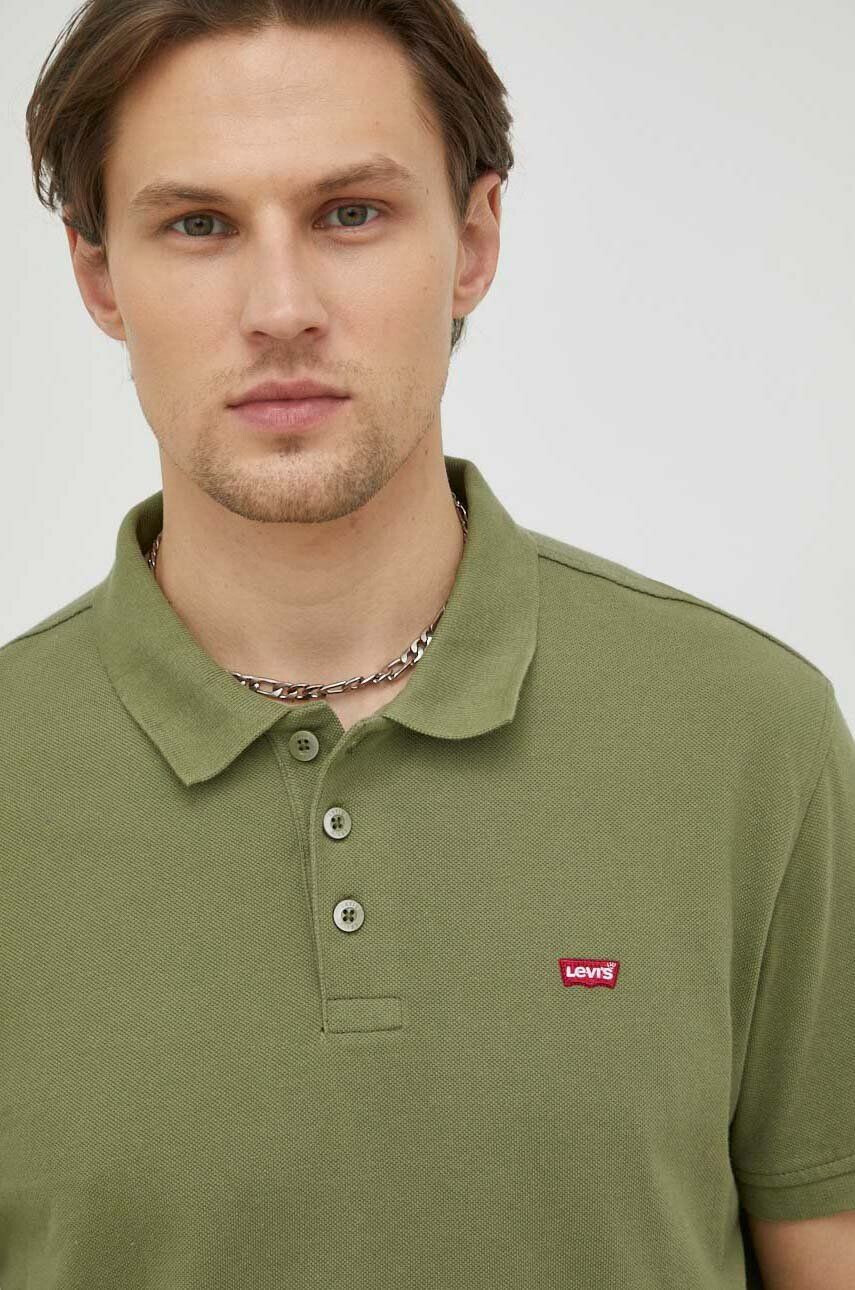 Levi's Bavlněné polo tričko zelená barva - Pepit.cz