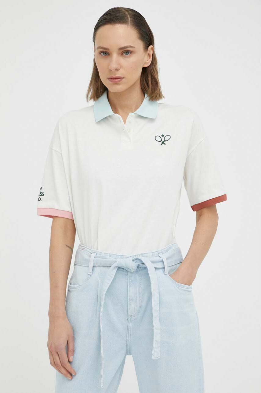 Levi's Bavlněné polo tričko béžová barva - Pepit.cz