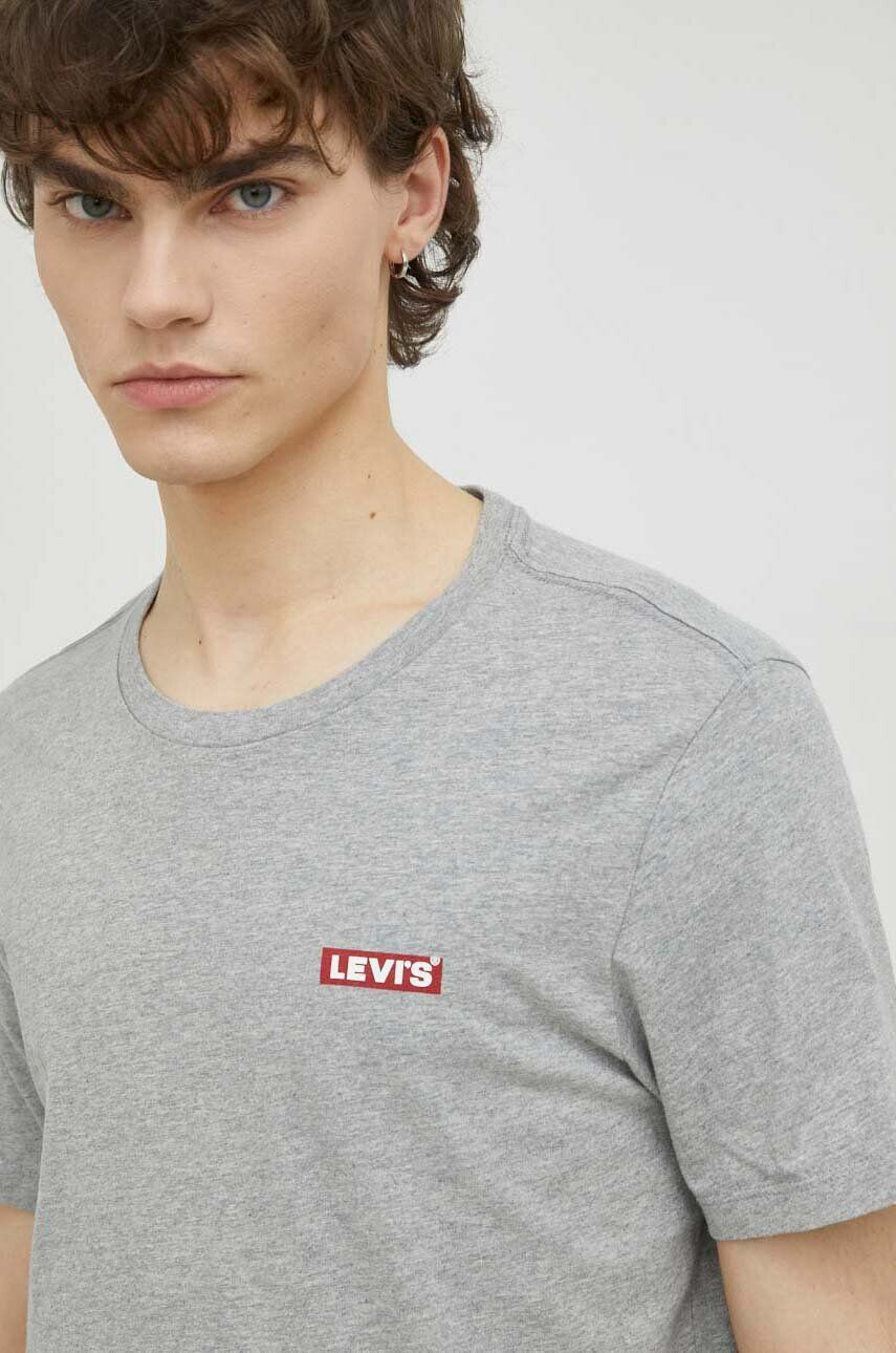 Levi's Bavlněné tričko 2-pack bílá barva s potiskem - Pepit.cz