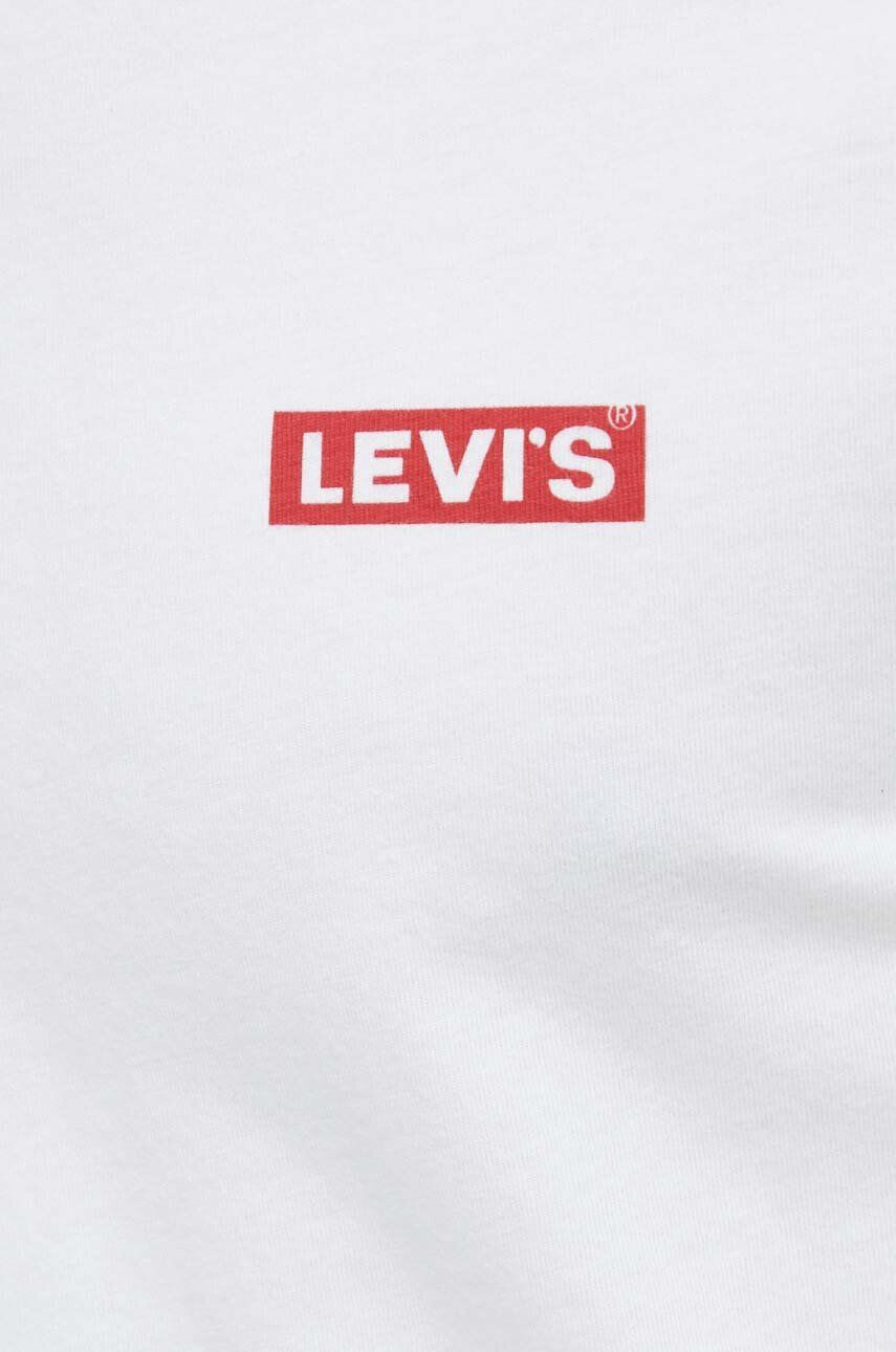 Levi's Bavlněné tričko 2-pack bílá barva s potiskem - Pepit.cz