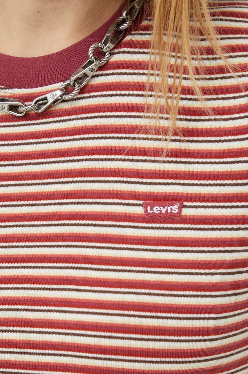 Levi's Bavlněné tričko červená barva - Pepit.cz