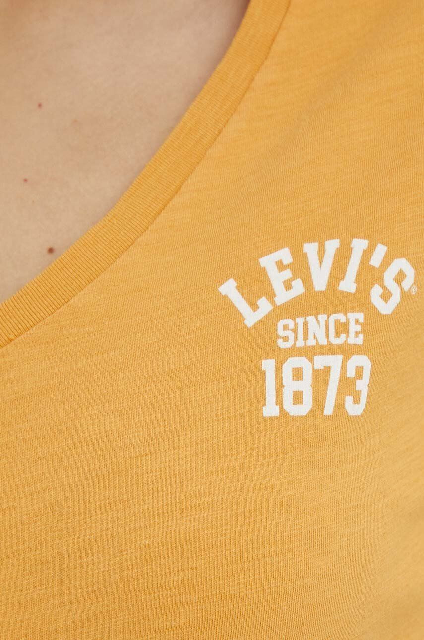 Levi's Bavlněné tričko oranžová barva - Pepit.cz