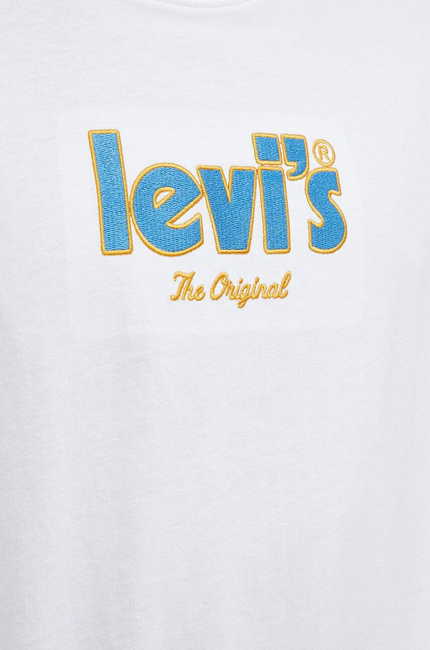 Levi's Bavlněné tričko bílá barva s aplikací - Pepit.cz