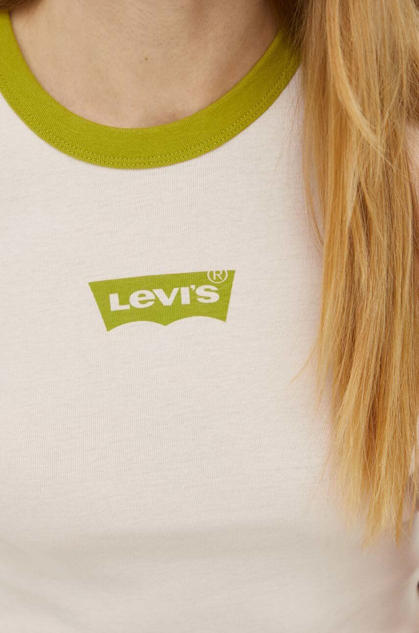 Levi's Bavlněné tričko zelená barva - Pepit.cz