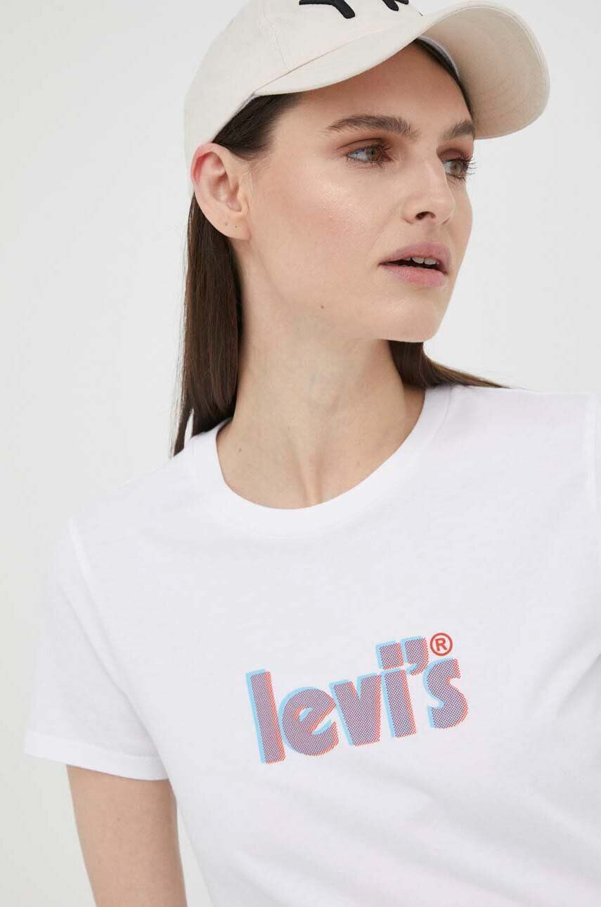 Levi's Bavlněné tričko bílá barva - Pepit.cz