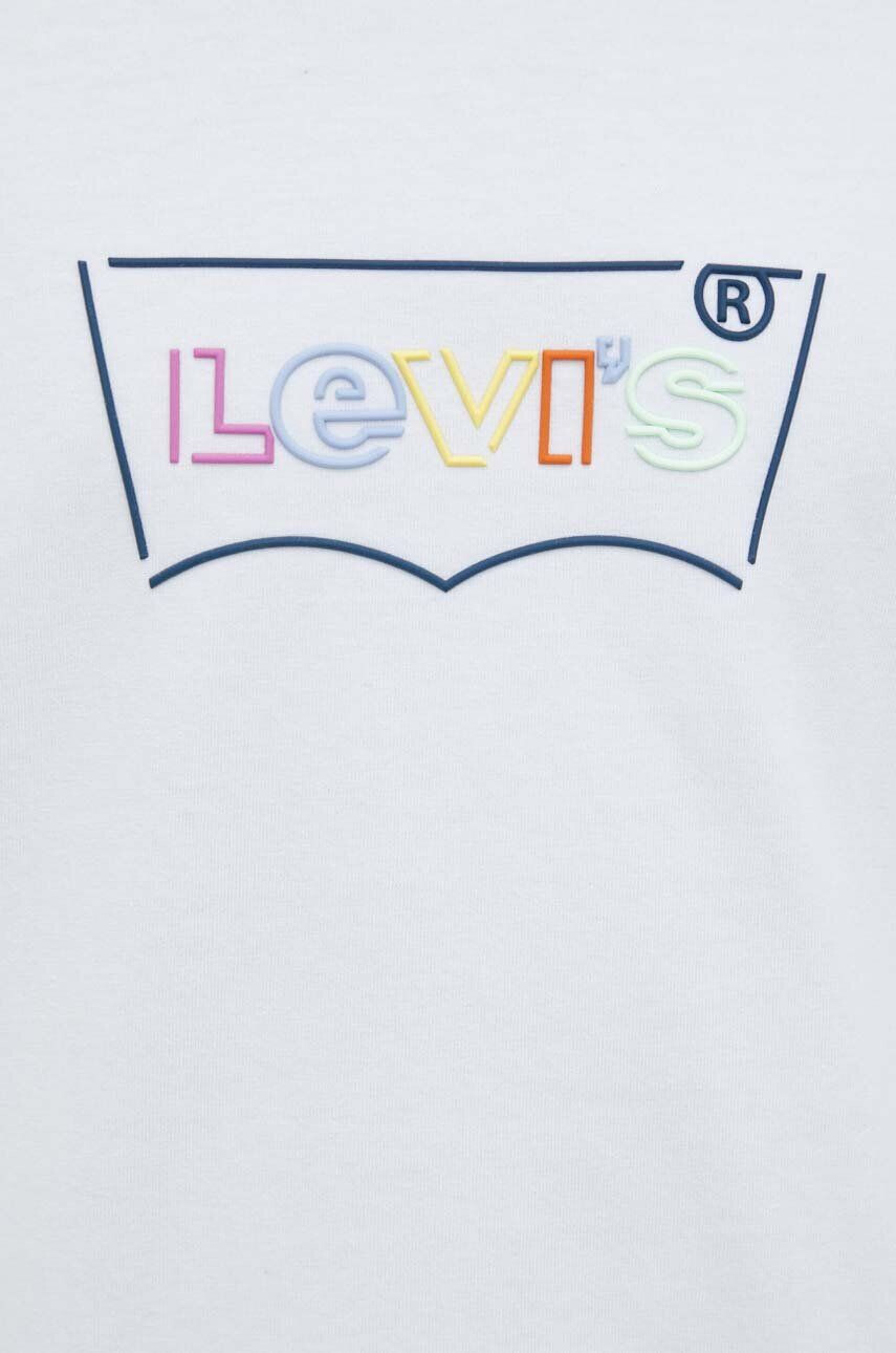 Levi's Bavlněné tričko bílá barva s potiskem - Pepit.cz