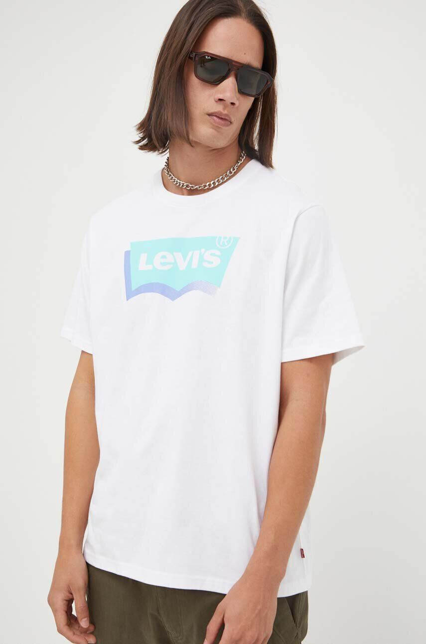 Levi's Bavlněné tričko bílá barva - Pepit.cz