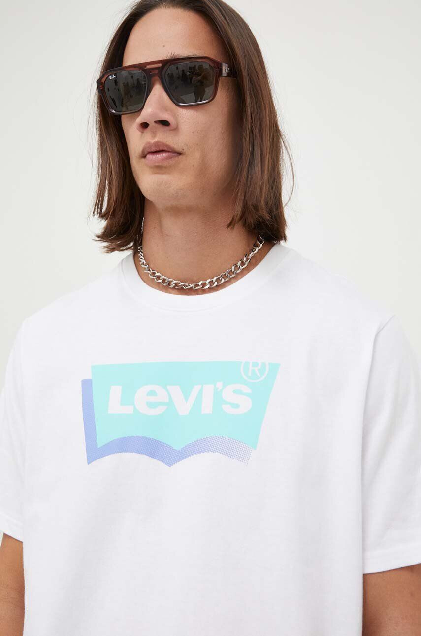 Levi's Bavlněné tričko bílá barva - Pepit.cz