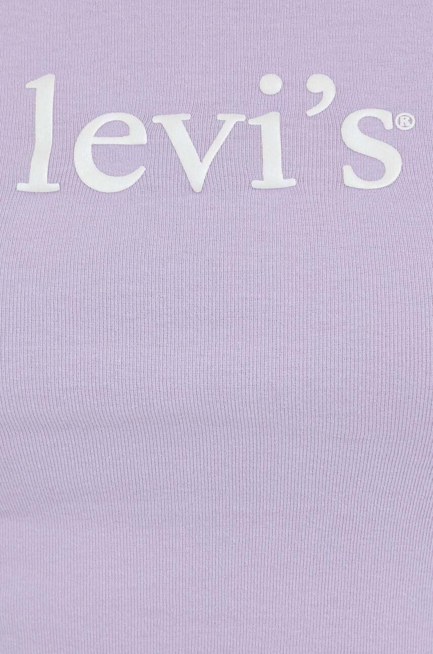 Levi's Bavlněné tričko fialová barva - Pepit.cz