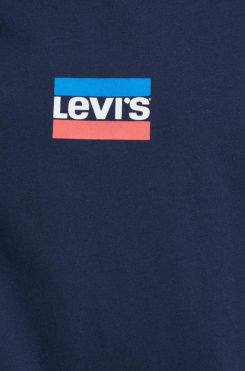 Levi's Bavlněné tričko tmavomodrá barva s potiskem - Pepit.cz