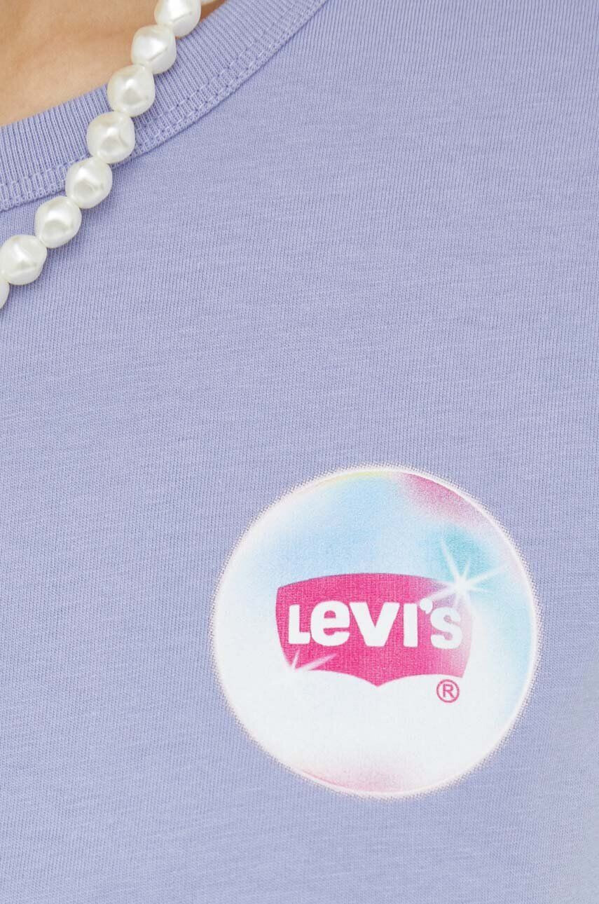 Levi's Bavlněné tričko fialová barva - Pepit.cz