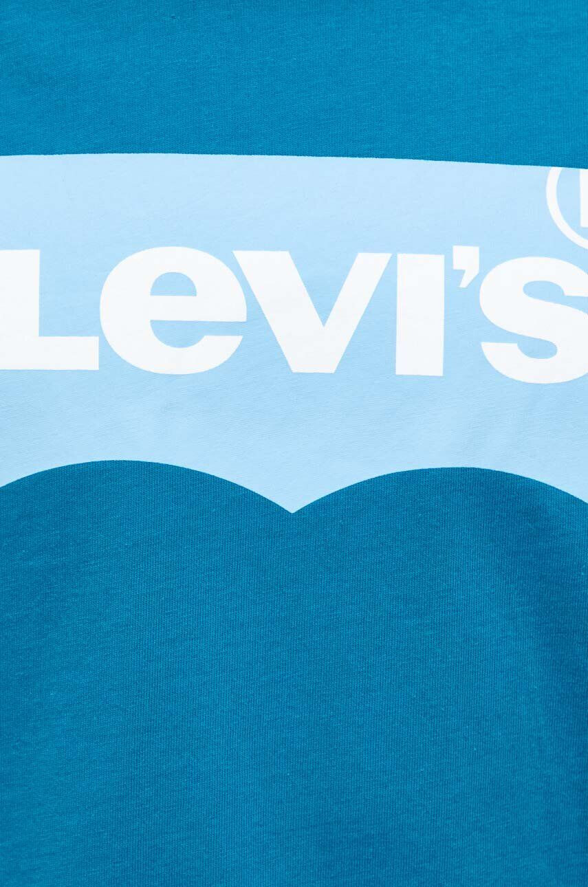 Levi's Bavlněné tričko zelená barva s potiskem - Pepit.cz