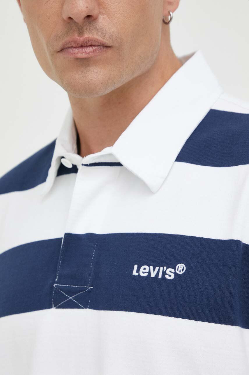 Levi's Bavlněné tričko s dlouhým rukávem bílá barva - Pepit.cz