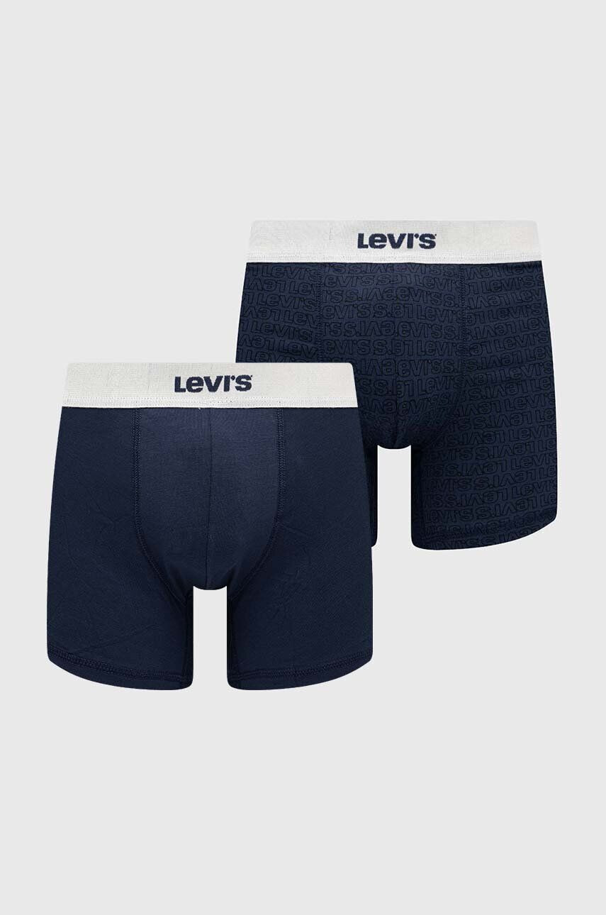 Levi's Boxerky 2-pack pánské tmavomodrá barva - Pepit.cz