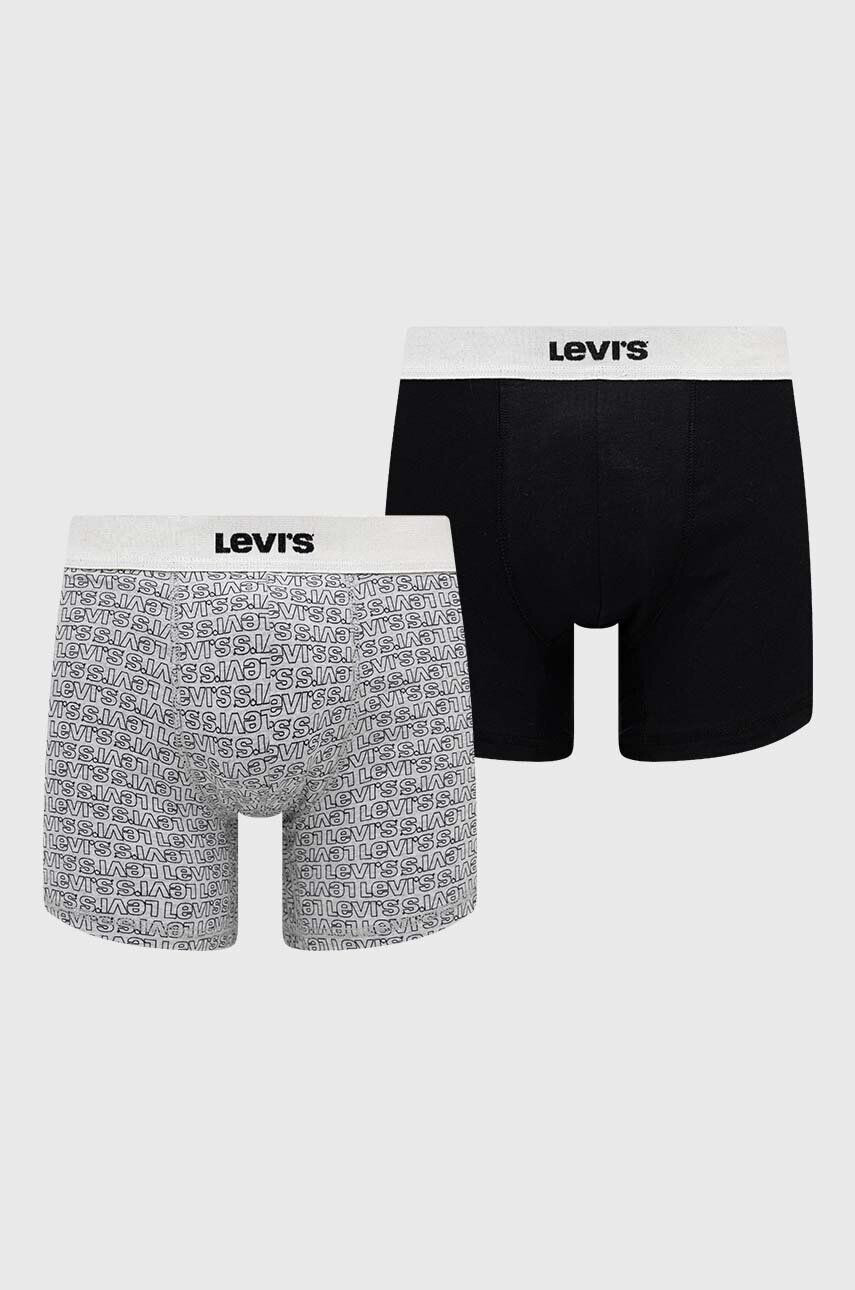 Levi's Boxerky 2-pack pánské černá barva - Pepit.cz