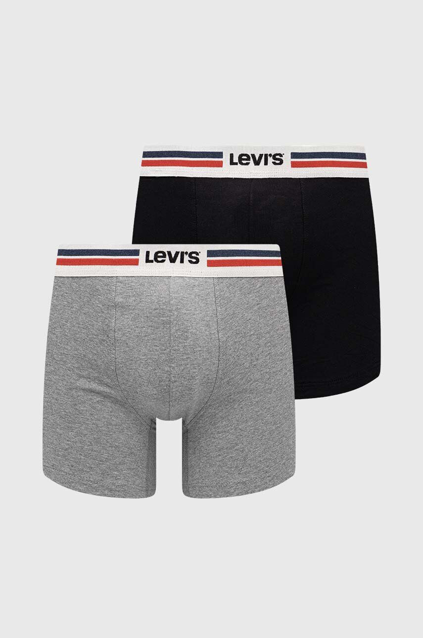 Levi's Boxerky 2-pack pánské černá barva - Pepit.cz