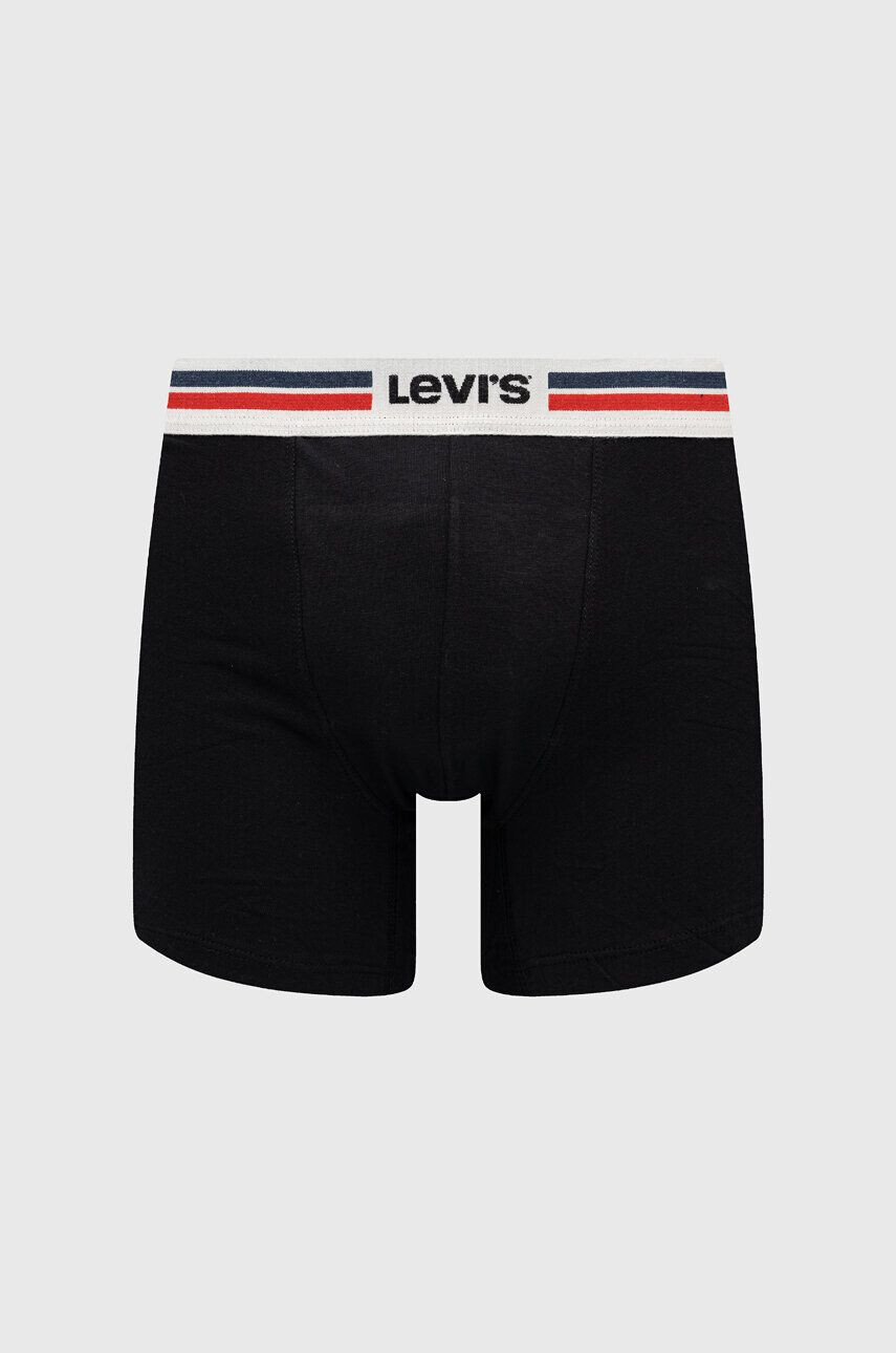 Levi's Boxerky 2-pack pánské černá barva - Pepit.cz