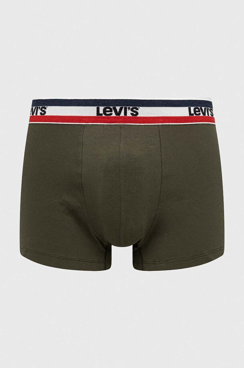 Levi's Boxerky 3-pack pánské zelená barva 37149.0814-009 - Pepit.cz