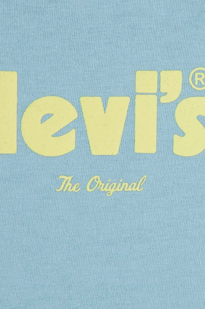 Levi's Dětské bavlněné tričko tyrkysová barva s potiskem - Pepit.cz