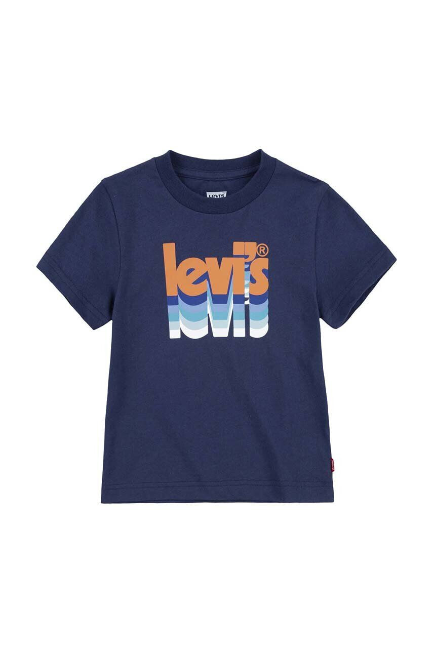 Levi's Dětské bavlněné tričko tmavomodrá barva s potiskem - Pepit.cz