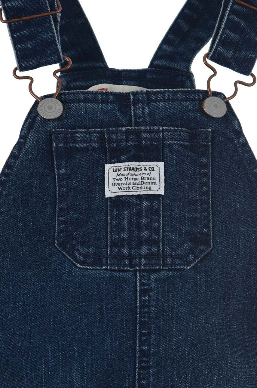 Levi's Dětské džínové lacláče tmavomodrá barva - Pepit.cz