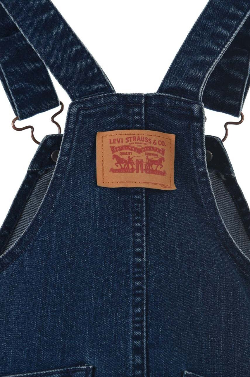 Levi's Dětské džínové lacláče tmavomodrá barva - Pepit.cz