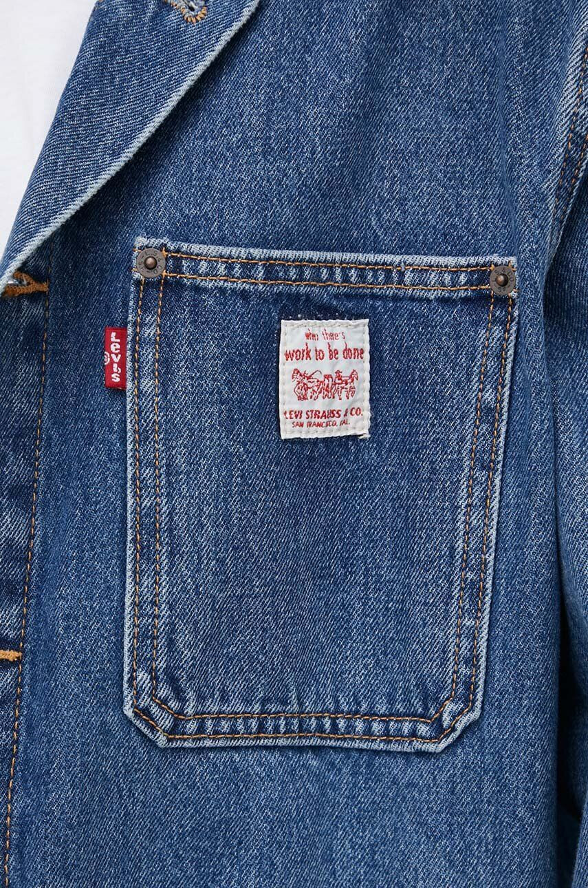 Levi's Džínová bunda pánská tmavomodrá barva přechodná oversize - Pepit.cz