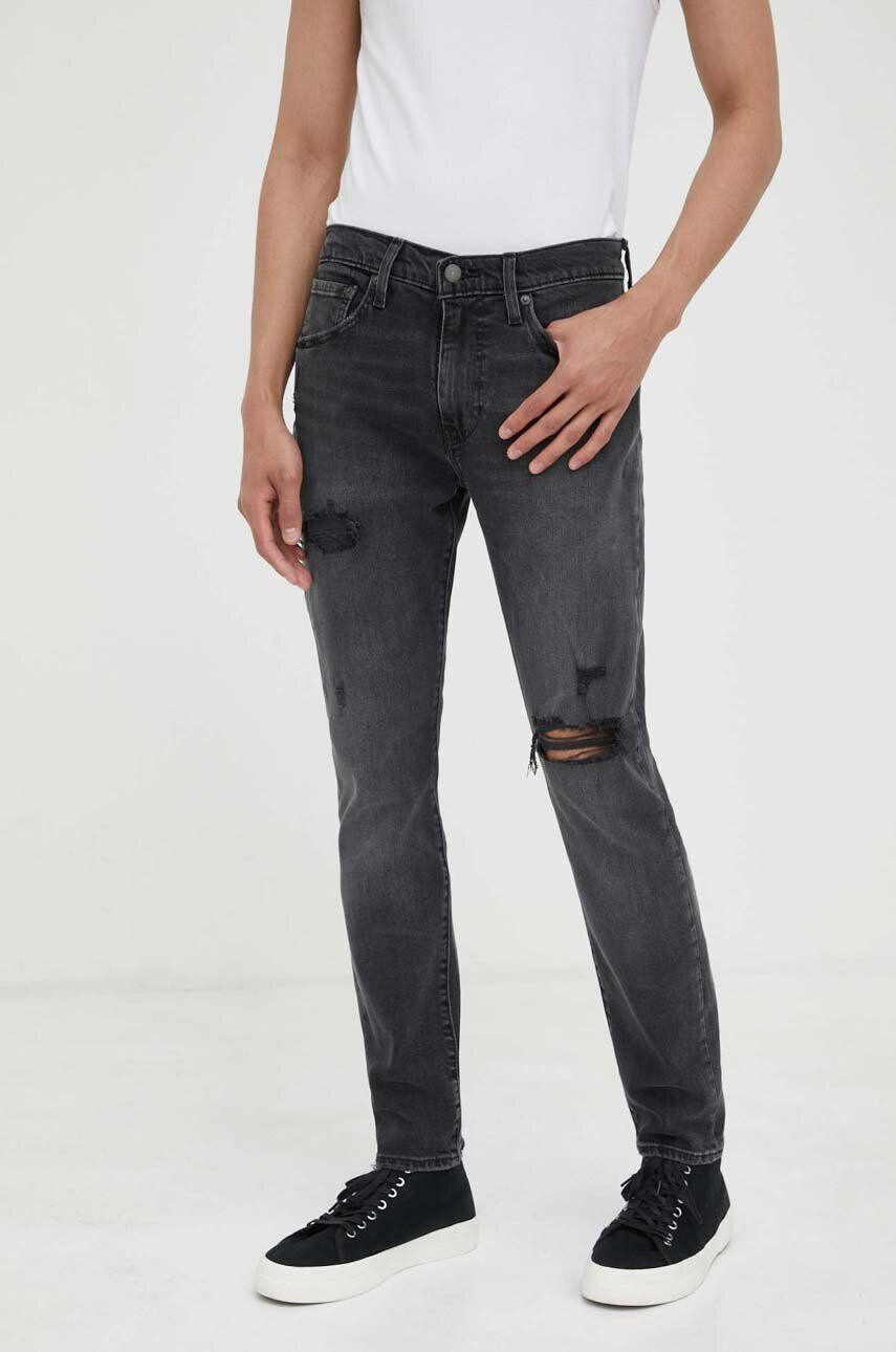 Levi's Džíny 512 SLIM TAPER pánské šedá barva - Pepit.cz