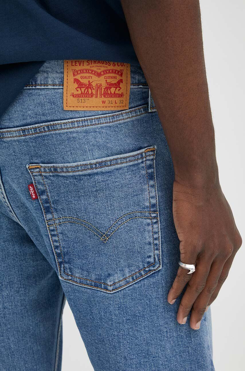 Levi's Džíny 513 SLIM STRAIGHT pánské hnědá barva - Pepit.cz