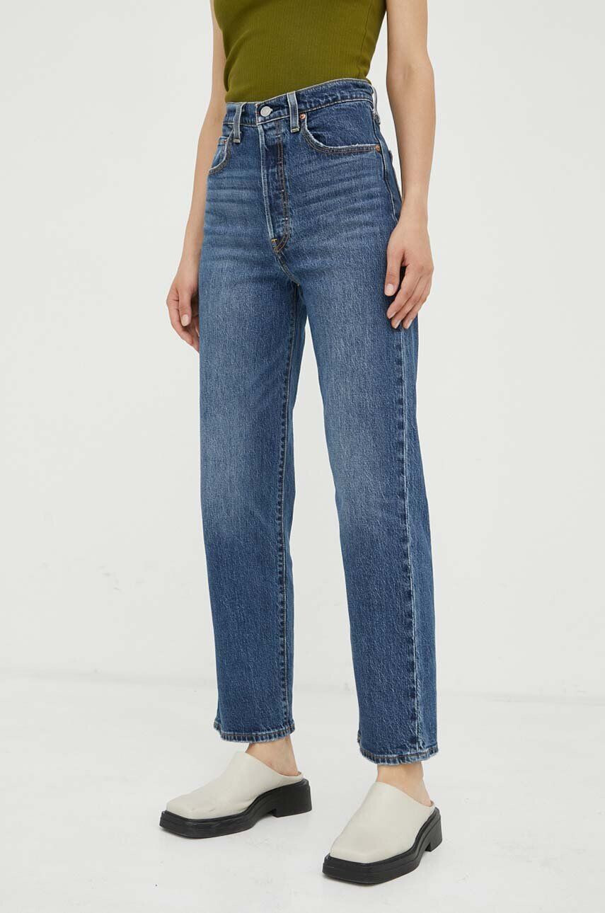 Levi's Džíny RIBCAGE STRAIGHT ANKLE dámské high waist - Pepit.cz