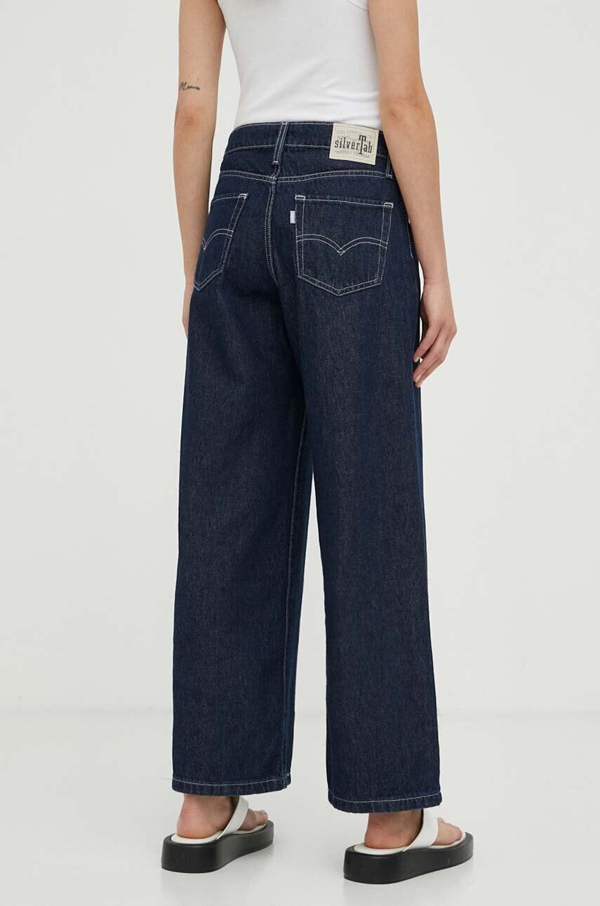 Levi's Džíny SILVERTAB LOW BAGGY CROP dámské tmavomodrá barva - Pepit.cz