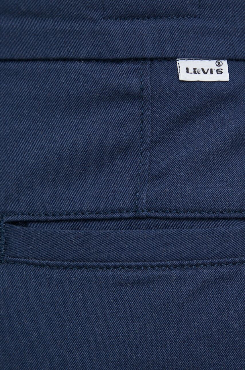 Levi's Kalhoty dámské tmavomodrá barva přiléhavé medium waist - Pepit.cz