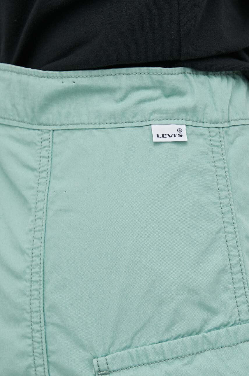 Levi's Kalhoty CONVERTIBLE CARGO dámské zelená barva kapsáče high waist - Pepit.cz