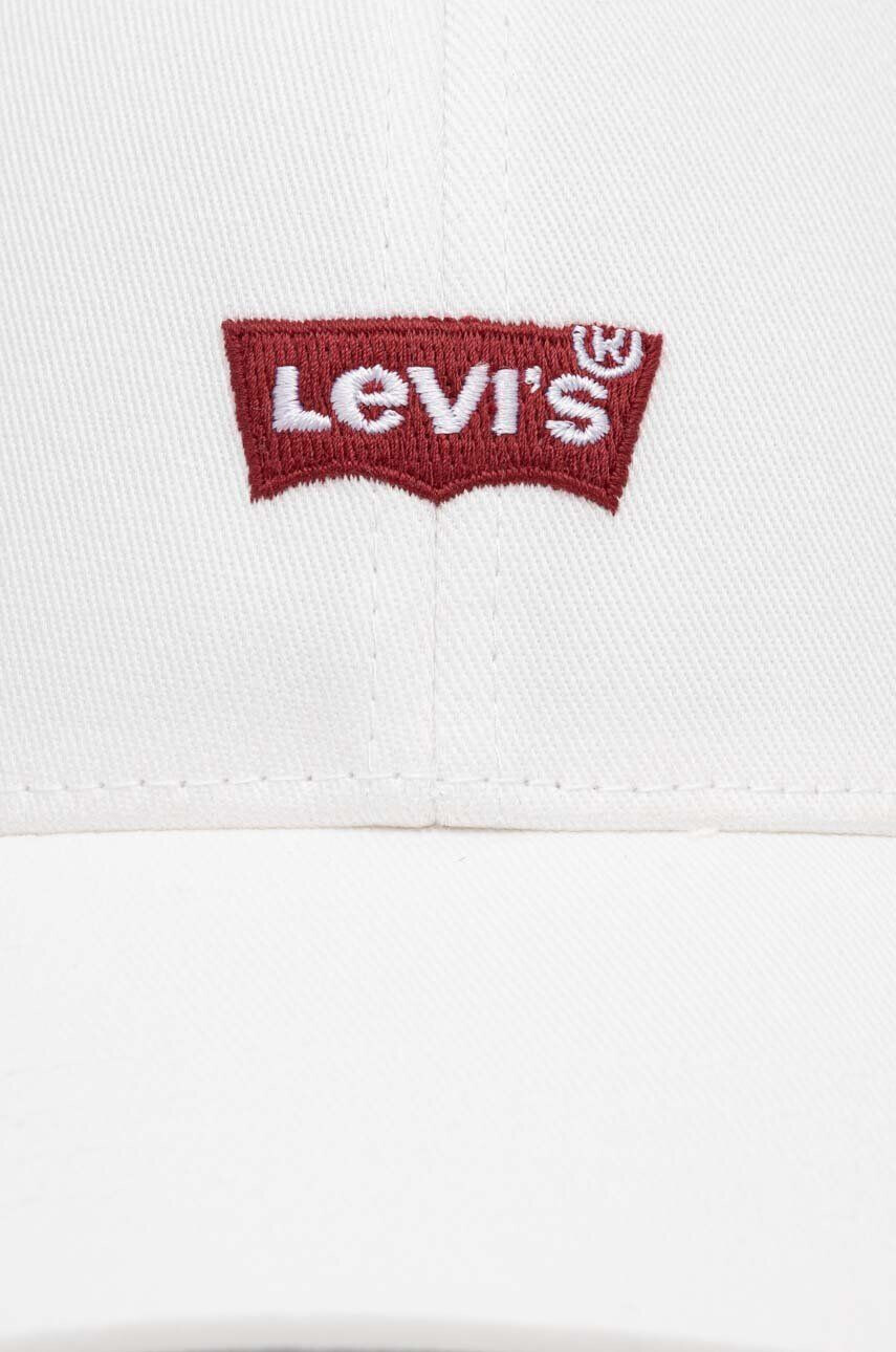 Levi's Kšiltovka bílá barva hladká - Pepit.cz