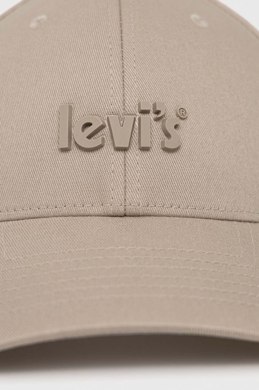 Levi's Kšiltovka béžová barva s aplikací - Pepit.cz